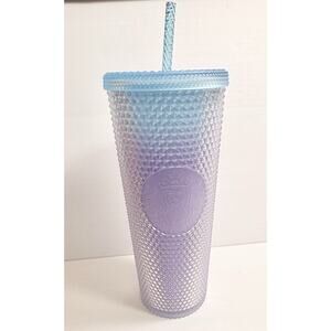 Starbucks 2024 Studded Ombre Tumbler 24oz Blue Purple Cold Cup NEW Pastel Coffee
